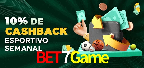 10% de bônus de cashback na Bet7Game